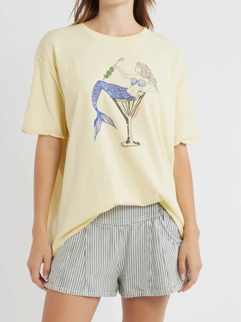 Free People Best Coast Mermaid Graphic Short Sleeve Tee